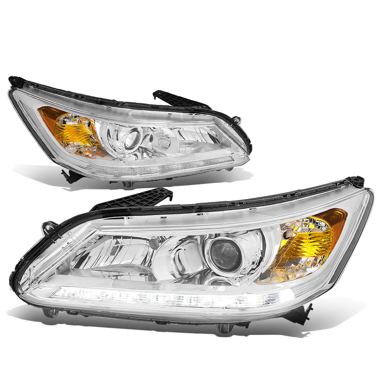 LED DRL Projector Headlights<br>13-15 Honda Accord