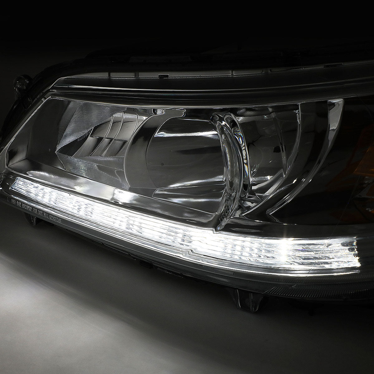 LED DRL Projector Headlights<br>13-15 Honda Accord