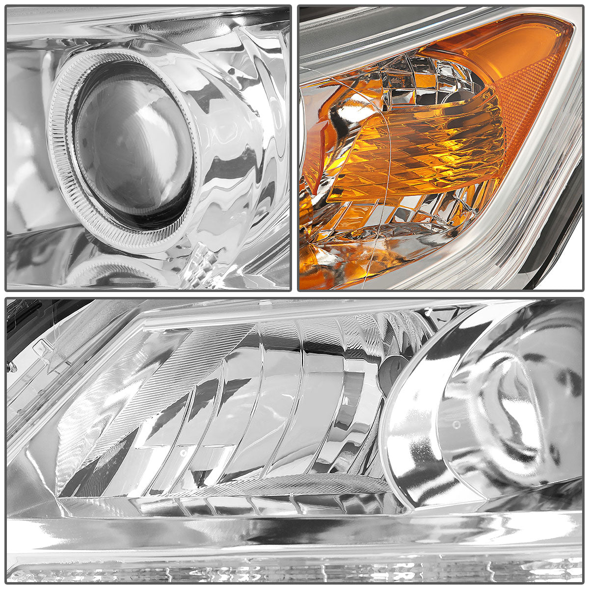 LED DRL Projector Headlights<br>13-15 Honda Accord