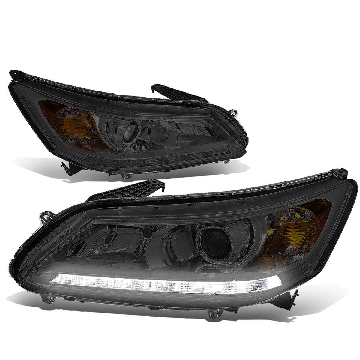 LED DRL Projector Headlights<br>13-15 Honda Accord