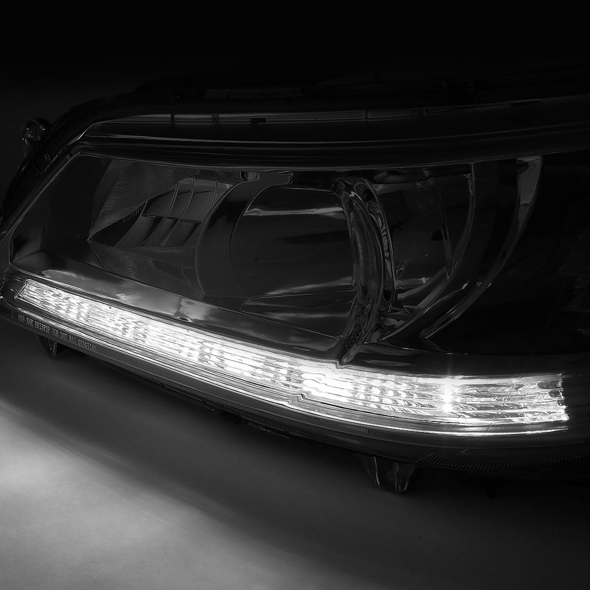 LED DRL Projector Headlights<br>13-15 Honda Accord