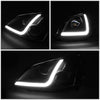 LED DRL Projector Headlights<br>01-03 Honda Civic Coupe/ Sedan