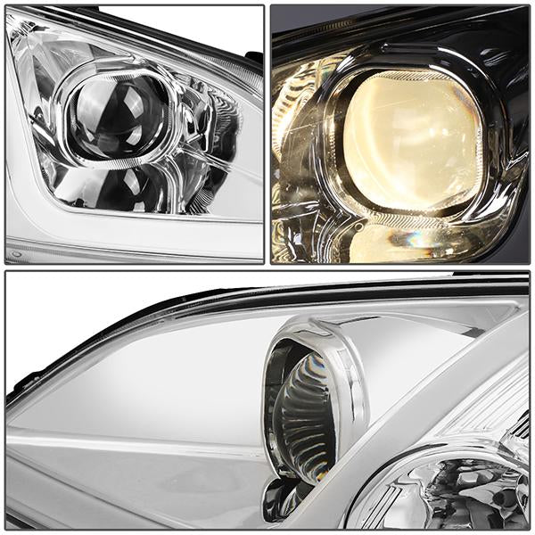 LED DRL Projector Headlights<br>01-03 Honda Civic Coupe/ Sedan