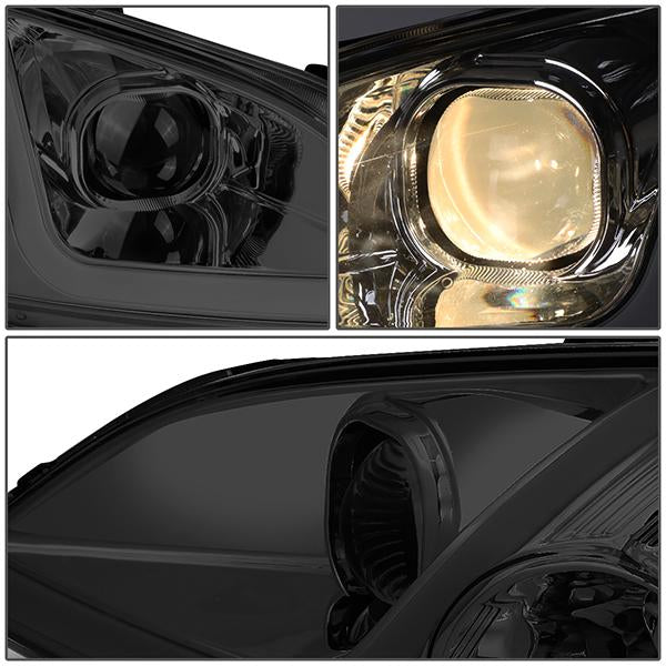 LED DRL Projector Headlights<br>01-03 Honda Civic Coupe/ Sedan