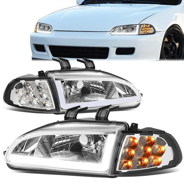 LED DRL Headlights<br>92-95 Honda Civic Coupe/ Hatchback