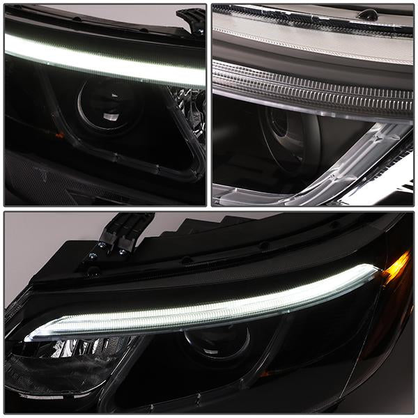 LED DRL Projector Headlights<br>14-15 Kia Sorento EX/ SX