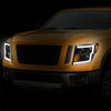 LED DRL Projector Headlights<br>16-22 Nissan Titan XD