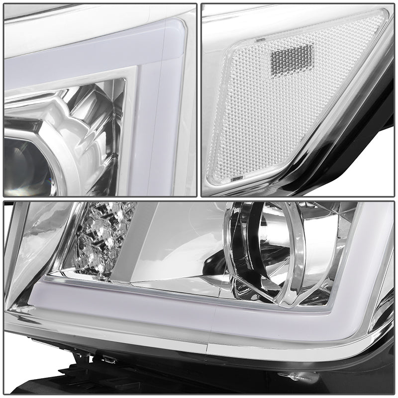 LED DRL Projector Headlights<br>16-22 Nissan Titan XD