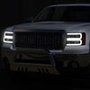 LED DRL Projector Headlights<br>07-14 GMC Sierra 1500 2500 3500