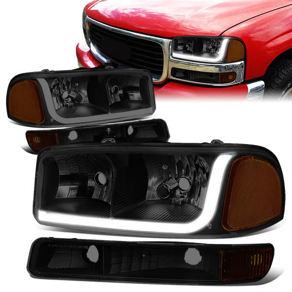 LED DRL Headlights<br>99-07 GMC Sierra 1500 2500 3500 Sierra C3 Yukon