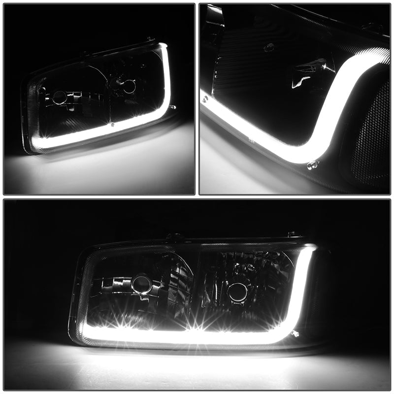 LED DRL Headlights<br>99-07 GMC Sierra 1500 2500 3500 Sierra C3 Yukon