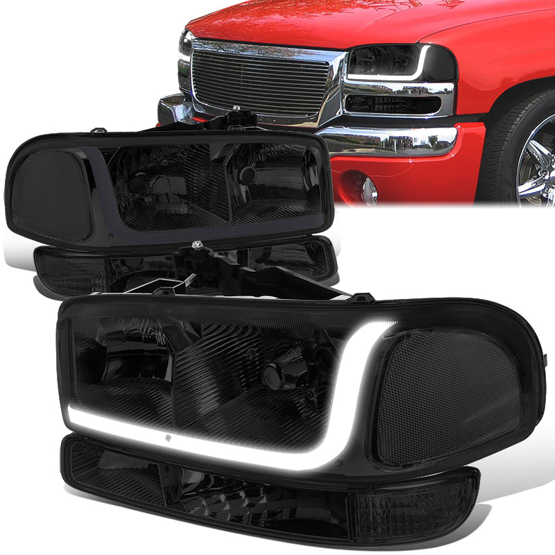 LED DRL Headlights<br>99-07 GMC Sierra 1500 2500 3500 Sierra C3 Yukon