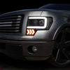 LED DRL Projector Headlights<br>09-14 Ford F150