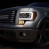 LED DRL Projector Headlights<br>09-14 Ford F150