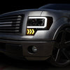 LED DRL Projector Headlights<br>09-14 Ford F150