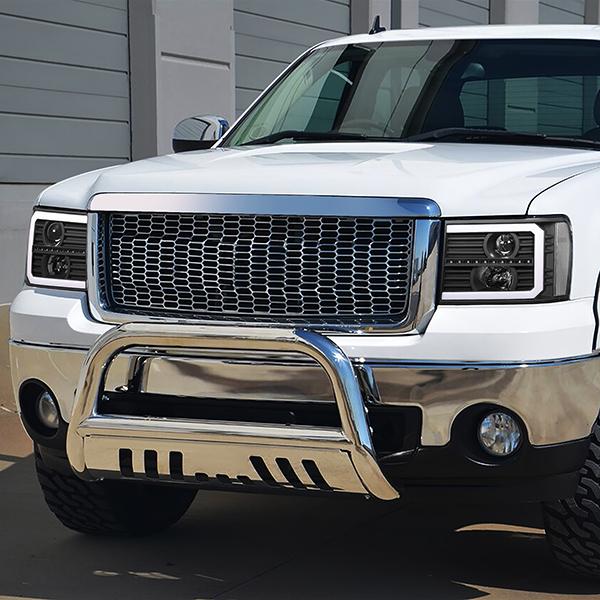 LED DRL Sequential Projector Headlights<br>07-14 GMC Sierra 1500 2500 3500