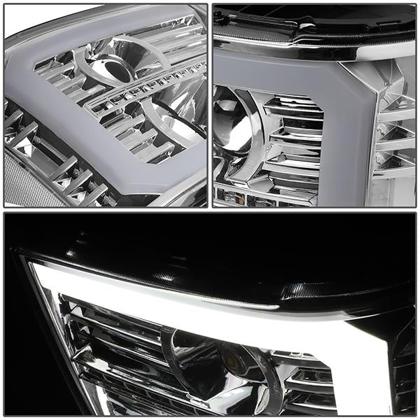 LED DRL Sequential Projector Headlights<br>07-14 GMC Sierra 1500 2500 3500