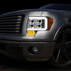 LED DRL Halo Projector Headlights<br>09-14 Ford F150