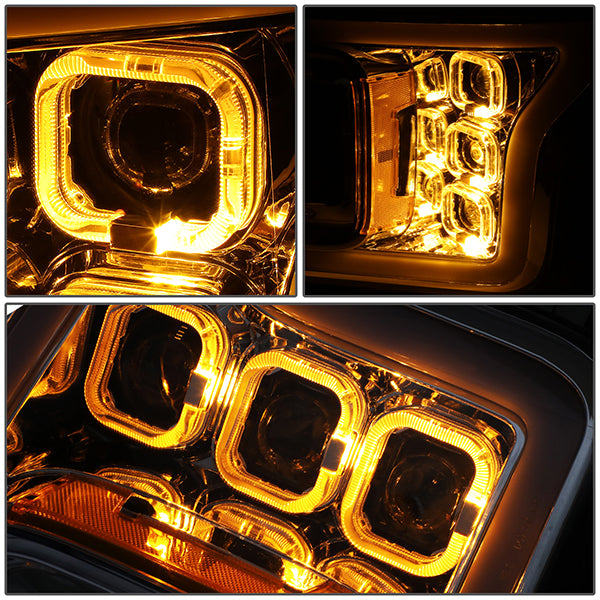 Triple Sequential LED DRL Projector Headlights<br>18-20 Ford F150