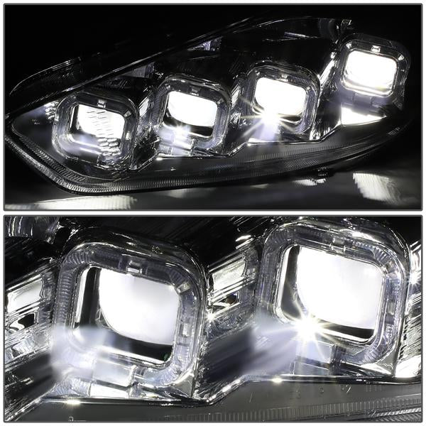 LED DRL Halo Sequential Projector Headlights<br>15-18 Ford Focus