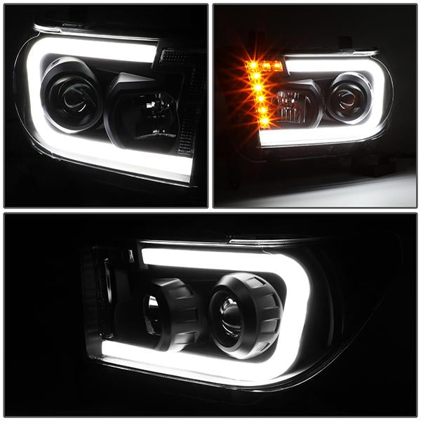 LED DRL Projector Headlights<br>08-17 Toyota Sequoia, 07-13 Tundra