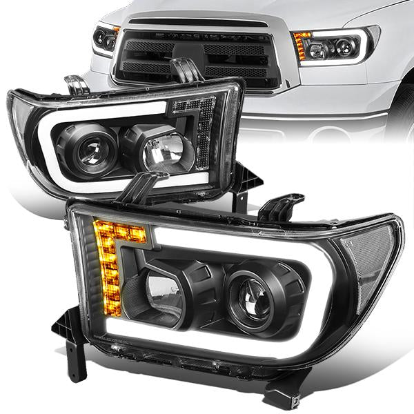 LED DRL Projector Headlights<br>08-17 Toyota Sequoia, 07-13 Tundra