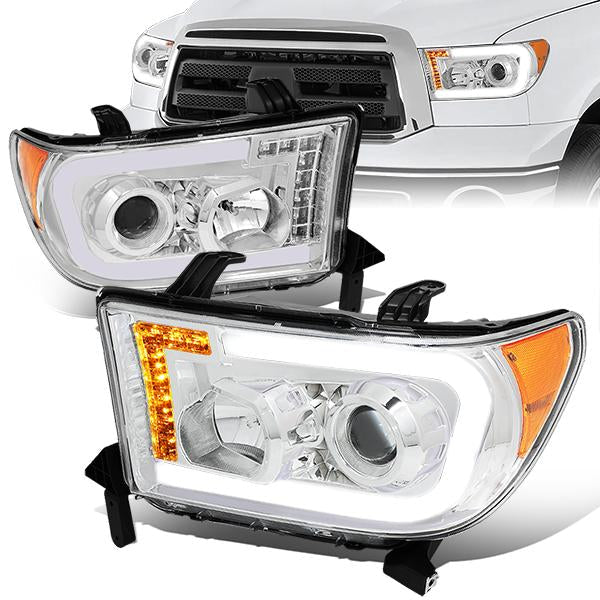 LED DRL Projector Headlights<br>08-17 Toyota Sequoia, 07-13 Tundra