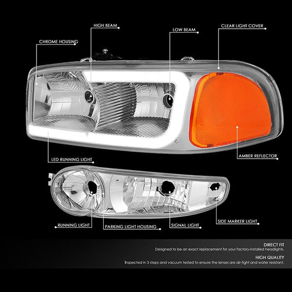 LED DRL Headlights<br>00-06 GMC Yukon, 02-06 Sierra 1500