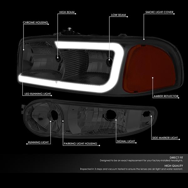 LED DRL Headlights<br>00-06 GMC Yukon, 02-06 Sierra 1500