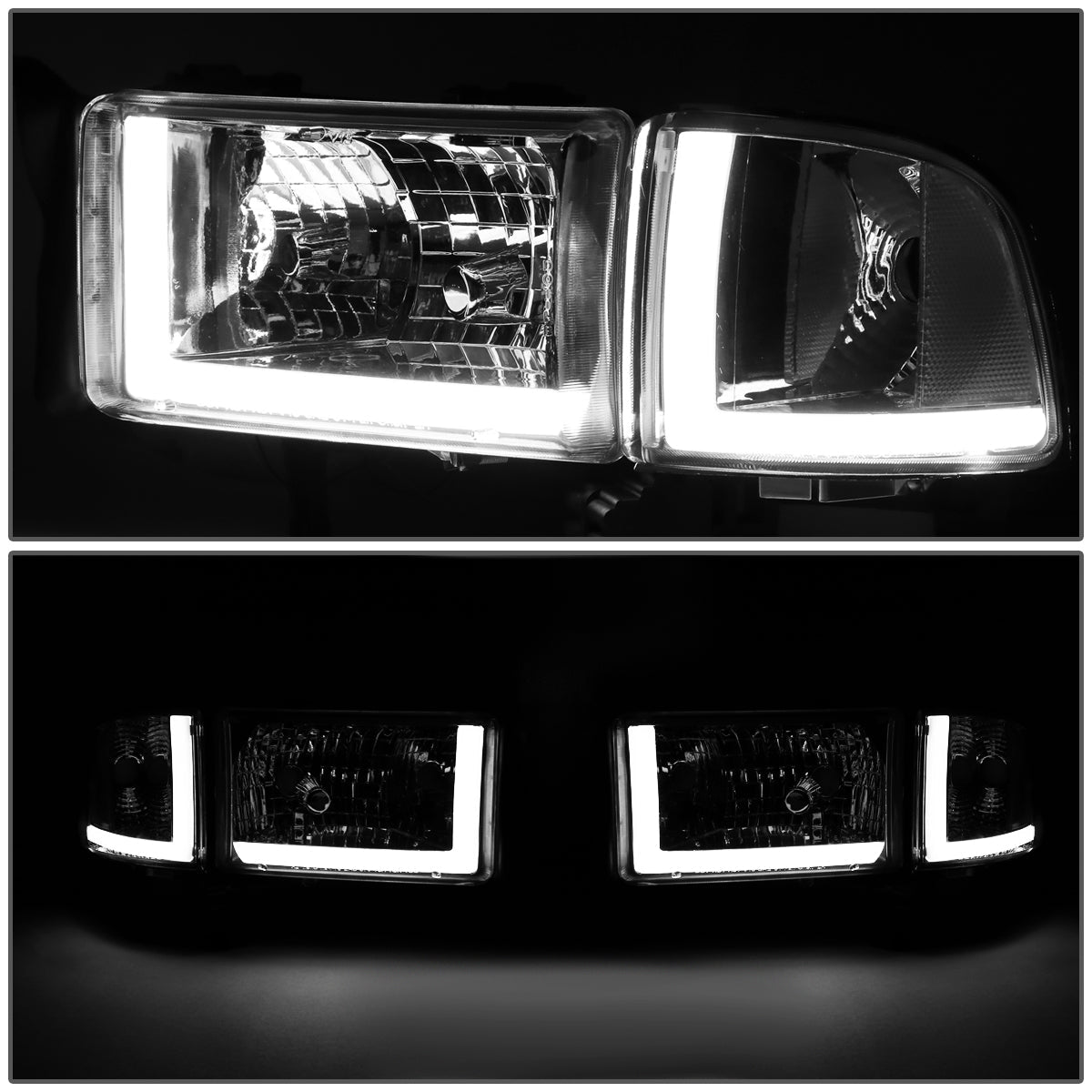 LED DRL Headlights<br>94-01 Dodge Ram 1500 2500 3500