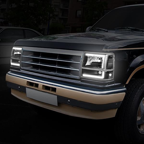 LED DRL Headlights<br>91-94 Ford Explorer