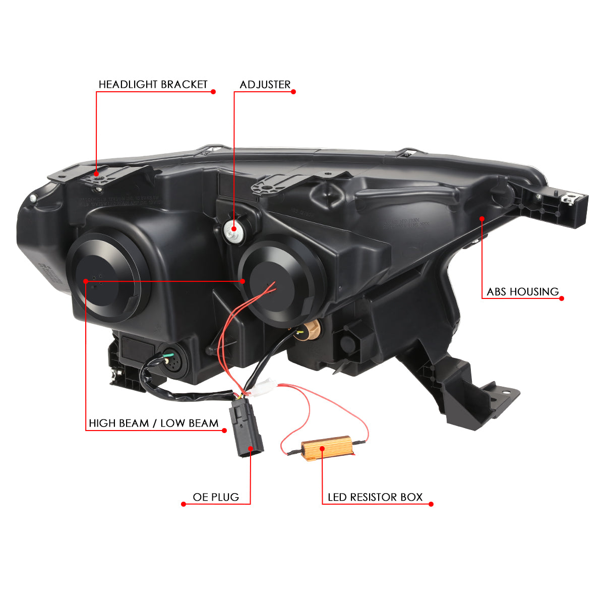 LED DRL Switchback Projector Headlights<br>19-23 Ford Ranger XL XLT