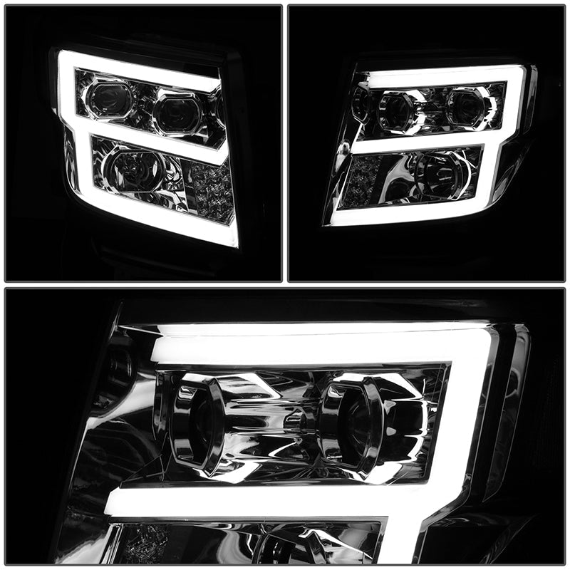 LED DRL Projector Headlights<br>17-22 Nissan Titan, 16-22 Titan XD