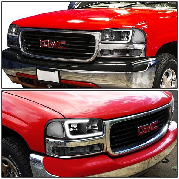 LED DRL Headlights<br>01-07 GMC Sierra 1500-3500 HD, 99-06 Yukon