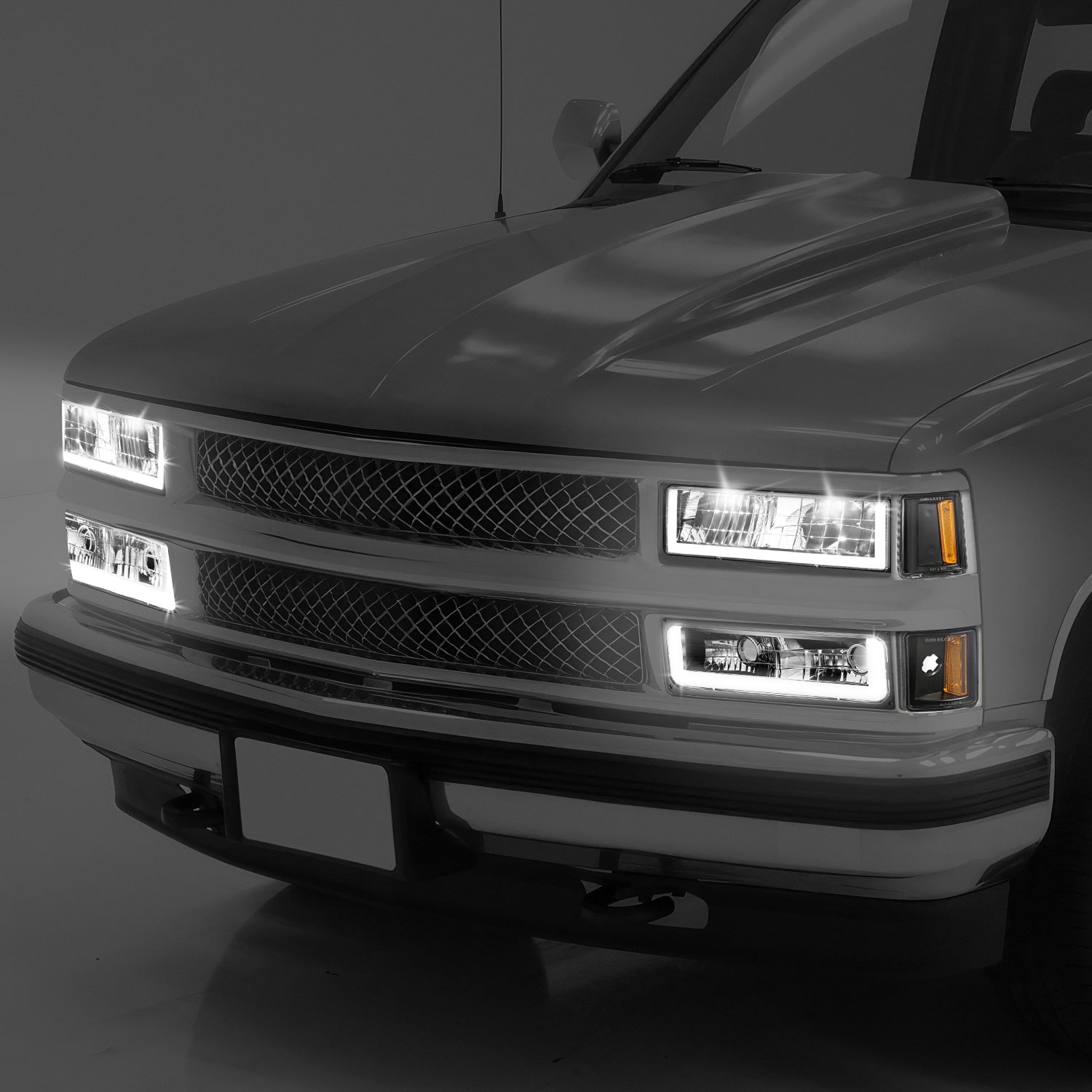 U-LED DRL Headlights+Turn Signal Lights <br>94-02 Chevy C/K 1500-3500 Suburban, Tahoe