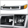 E-Style Bar Switchback LED Headlights <br>03-23 Checy Express, GMC Savana, 1500-4500