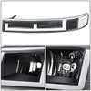 E-Style Bar Switchback LED Headlights <br>03-23 Checy Express, GMC Savana, 1500-4500