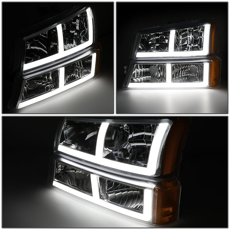 LED DRL Headlights<br>03-06 Chevy Avalanche Silverado 1500-3500 / HD