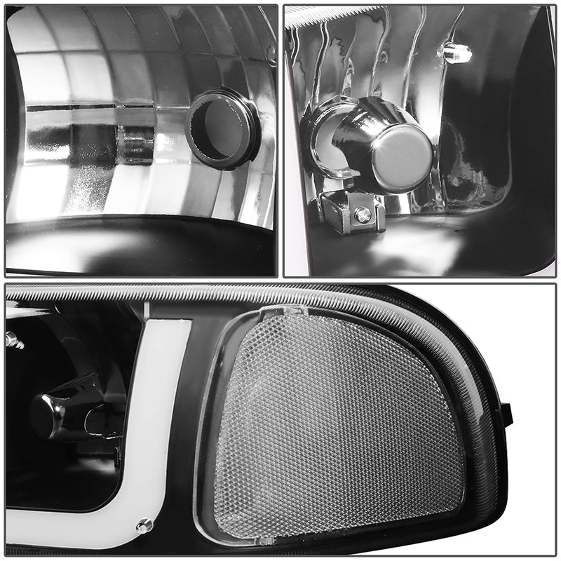 LED DRL Switchback Headlights<br>01-06 GMC Yukon Sierra 1500 Denali