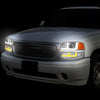 LED DRL Switchback Headlights<br>01-06 GMC Yukon Sierra 1500 Denali