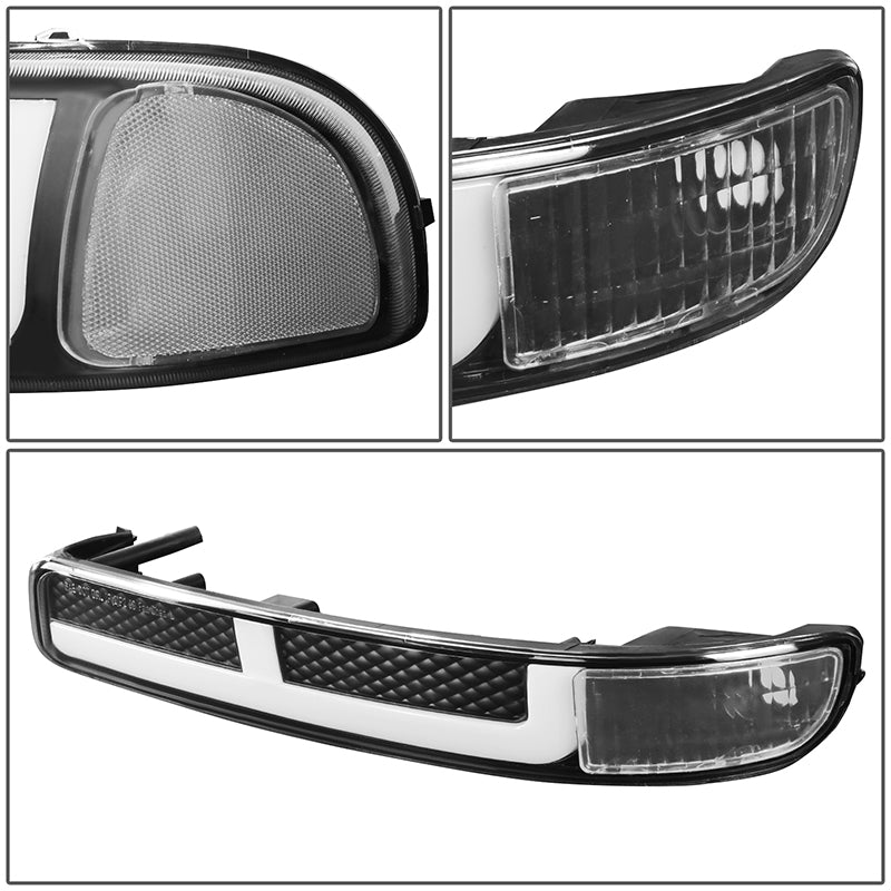 LED DRL Switchback Headlights<br>99-06 GMC Sierra 1500-3500 Yukon