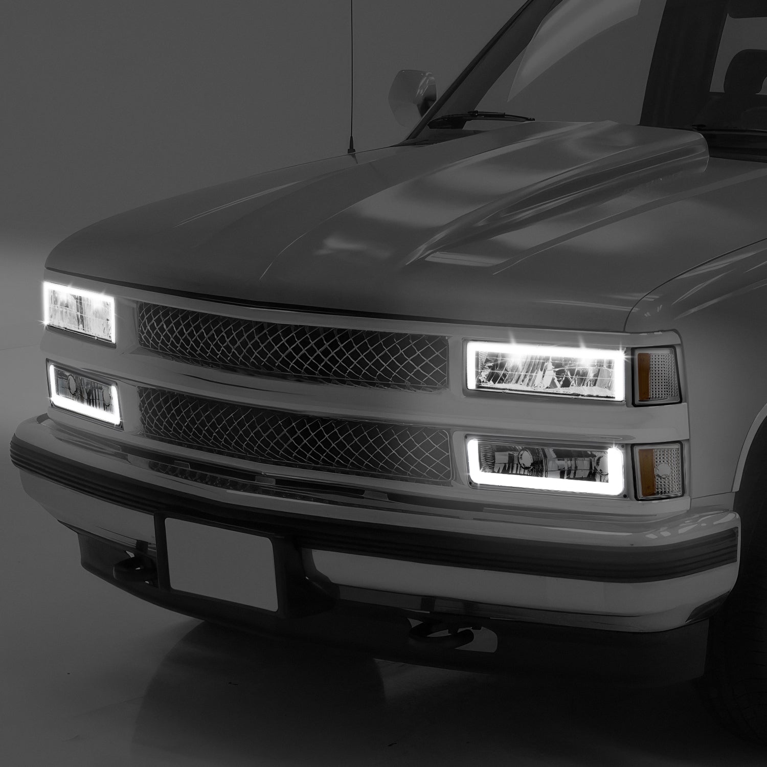 Square Box Style LED Headlights <br>94-00 Chevy C/K 1500-3500, 95-00 Tahoe