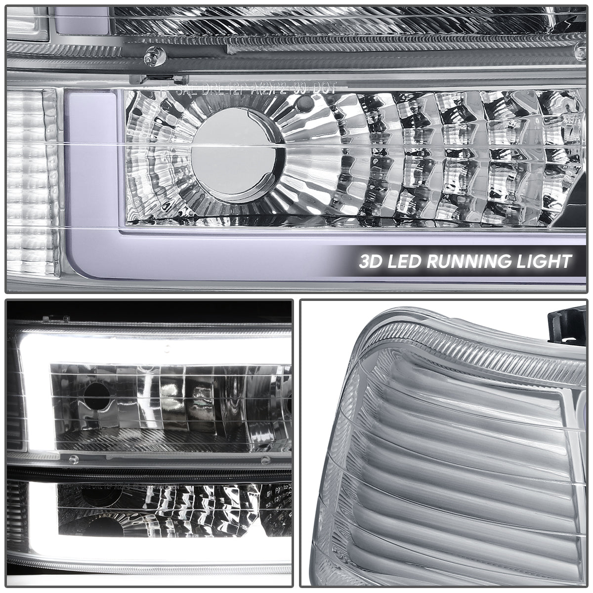 LED DRL Headlights<br>99-06 Chevy Silverado / Suburban 1500-3500