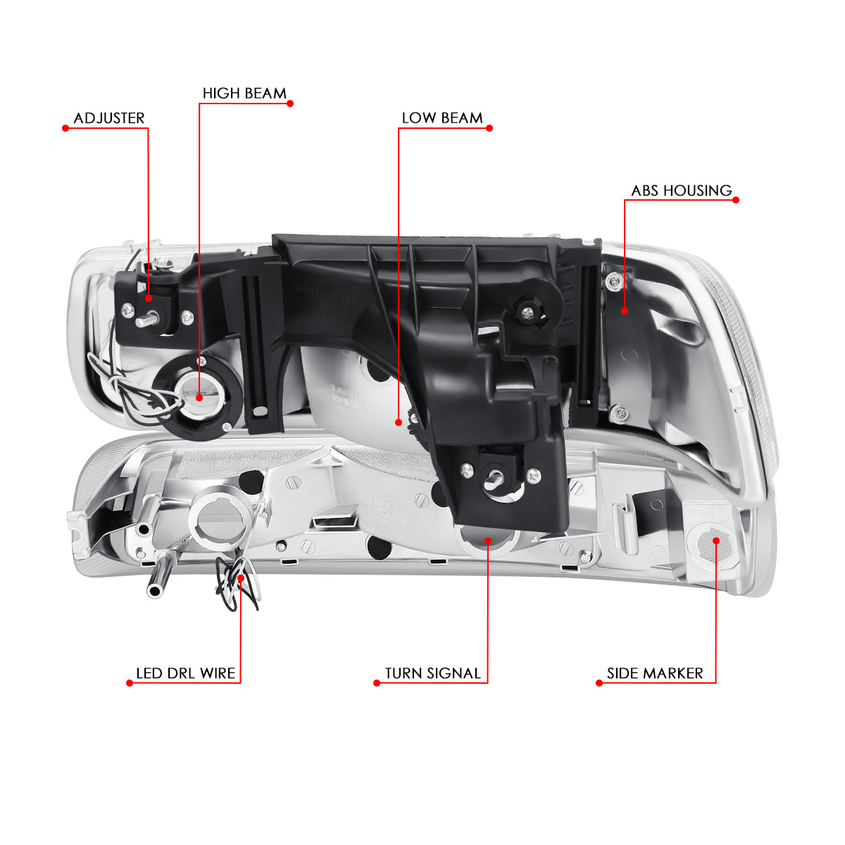 LED DRL Headlights<br>99-06 Chevy Silverado / Suburban 1500-3500