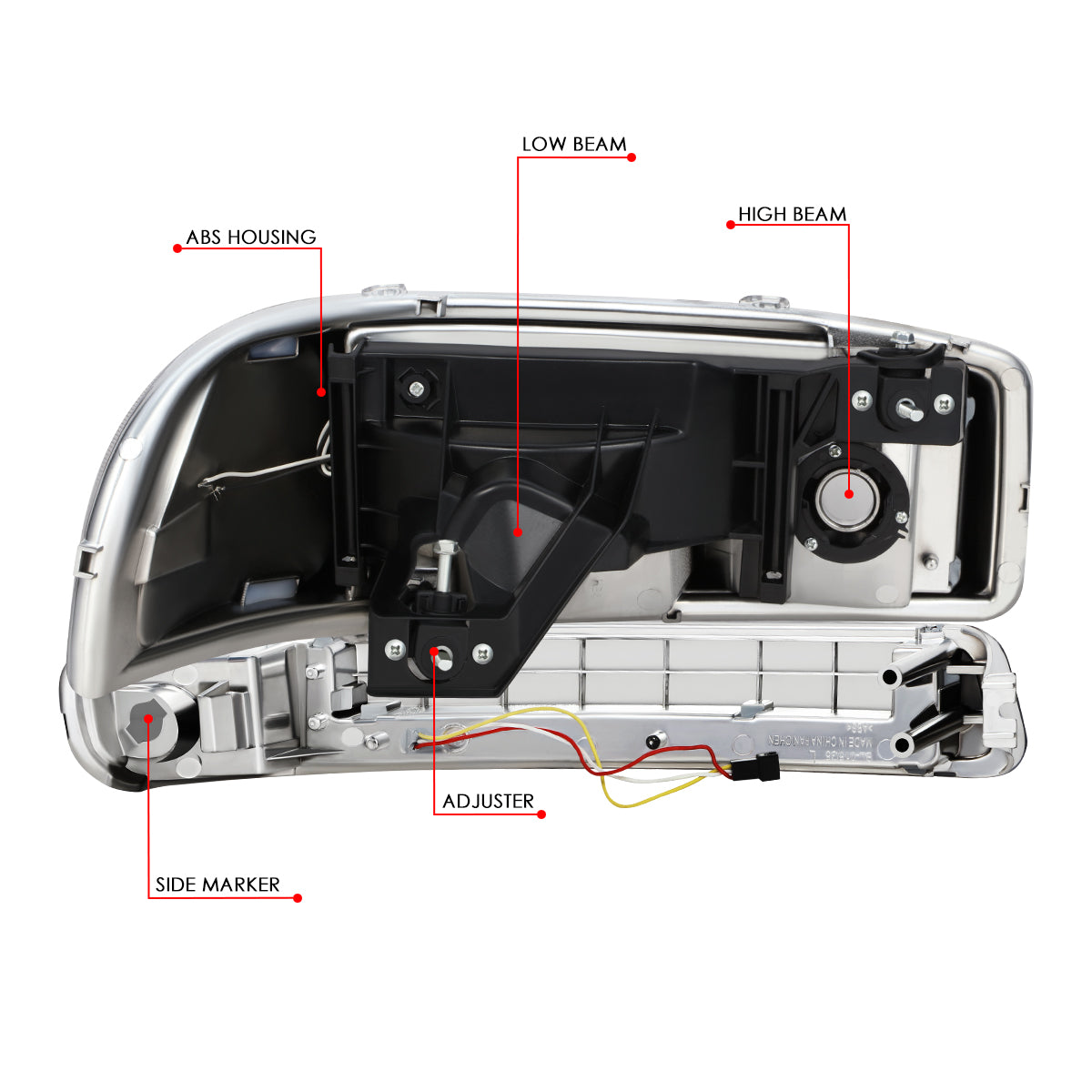 LED DRL Switchback Headlights<br>99-06 GMC Sierra 1500-3500 Yukon