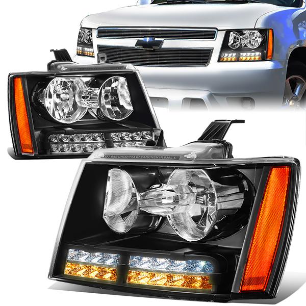 LED DRL Headlights<br>07-14 Chevy Tahoe Suburban 1500