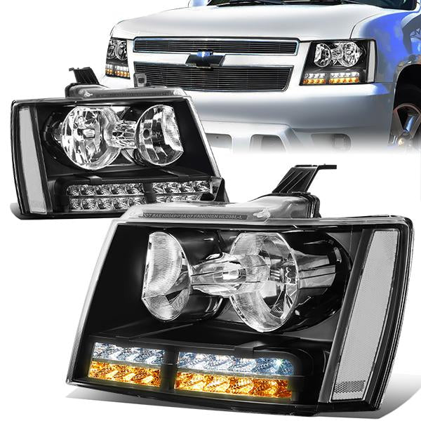 LED DRL Headlights<br>07-14 Chevy Tahoe Suburban 1500