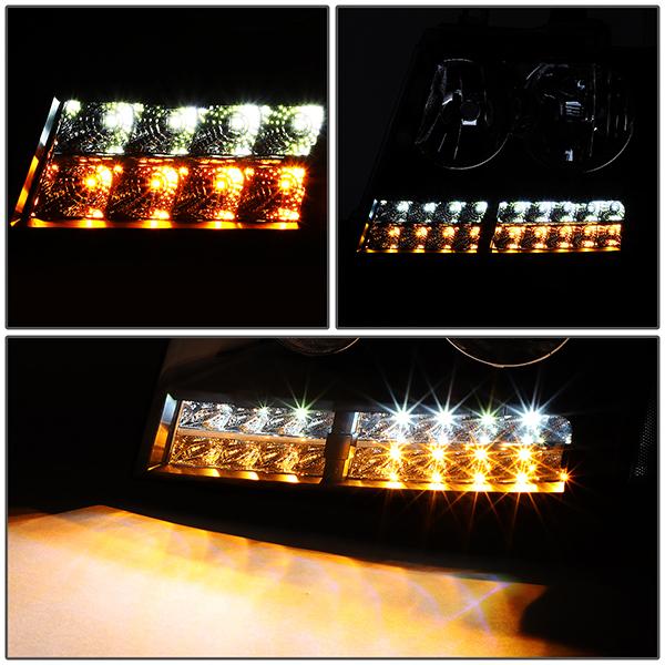 LED DRL Headlights<br>07-14 Chevy Tahoe Suburban 1500