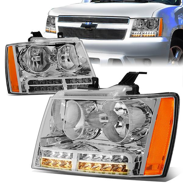 LED DRL Headlights<br>07-14 Chevy Tahoe Suburban 1500