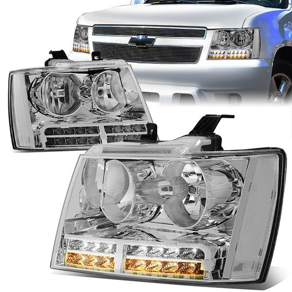 LED DRL Headlights<br>07-14 Chevy Tahoe Suburban 1500